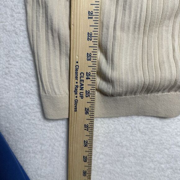 Theory Mens Cairn Shirt Size L Sand Beige Tactile Cotton Old Money Smart Casual - Picture 7 of 7